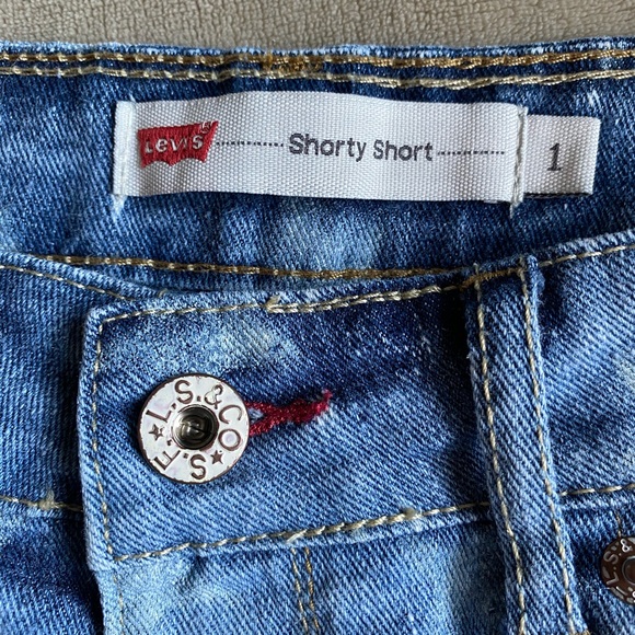 Levi’s Denim Shorty Shorts - Picture 3 of 12